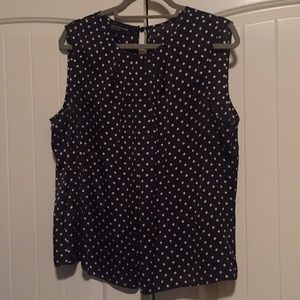 Jones New York black with white polka dot shell